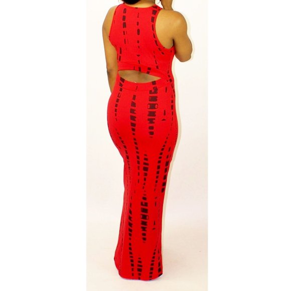 Red Die Maxi Dress - Picture 5 of 6